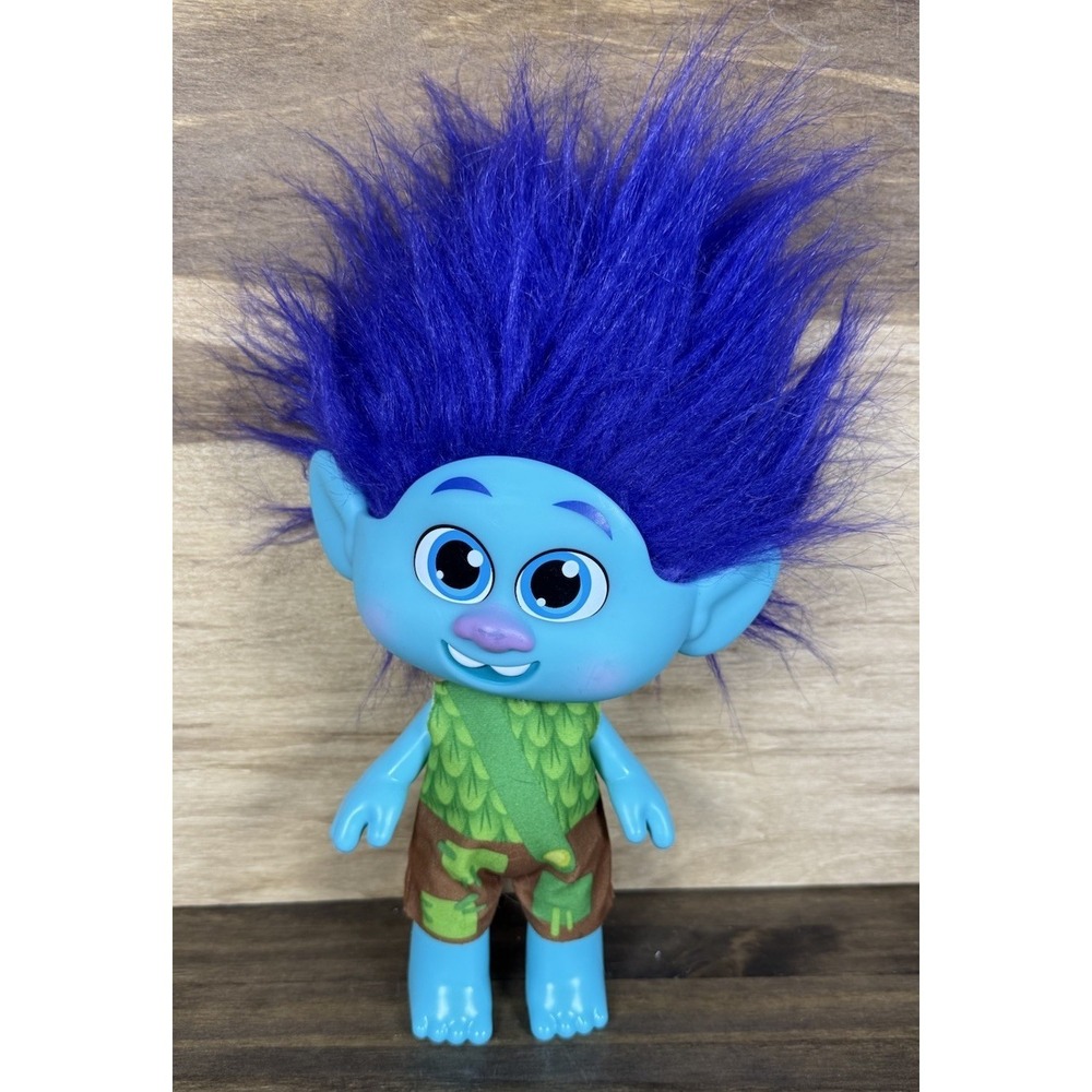 Trolls World Tour Branch Figure Blue Hair Hasbro DreamWorks‎ 2019 Doll Toy 11"